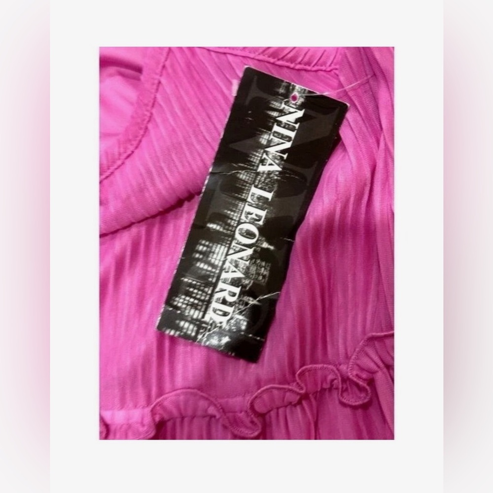 NINA LEONARD Women's Pink Dress MEDIUM - Picture 5 of 7